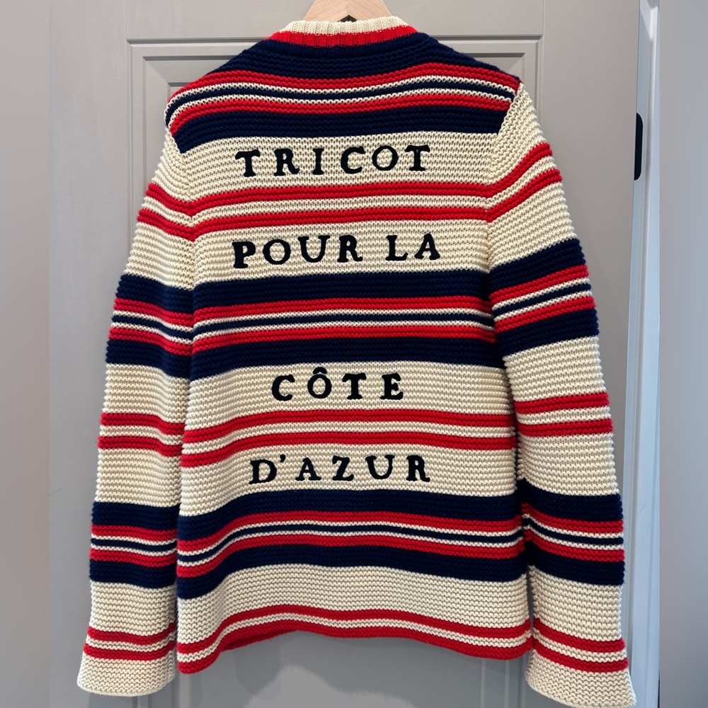 Gucci Red and Navy Striped Cardigan (Men’s XS/Womens Small/Medium) - Picture 2 of 11